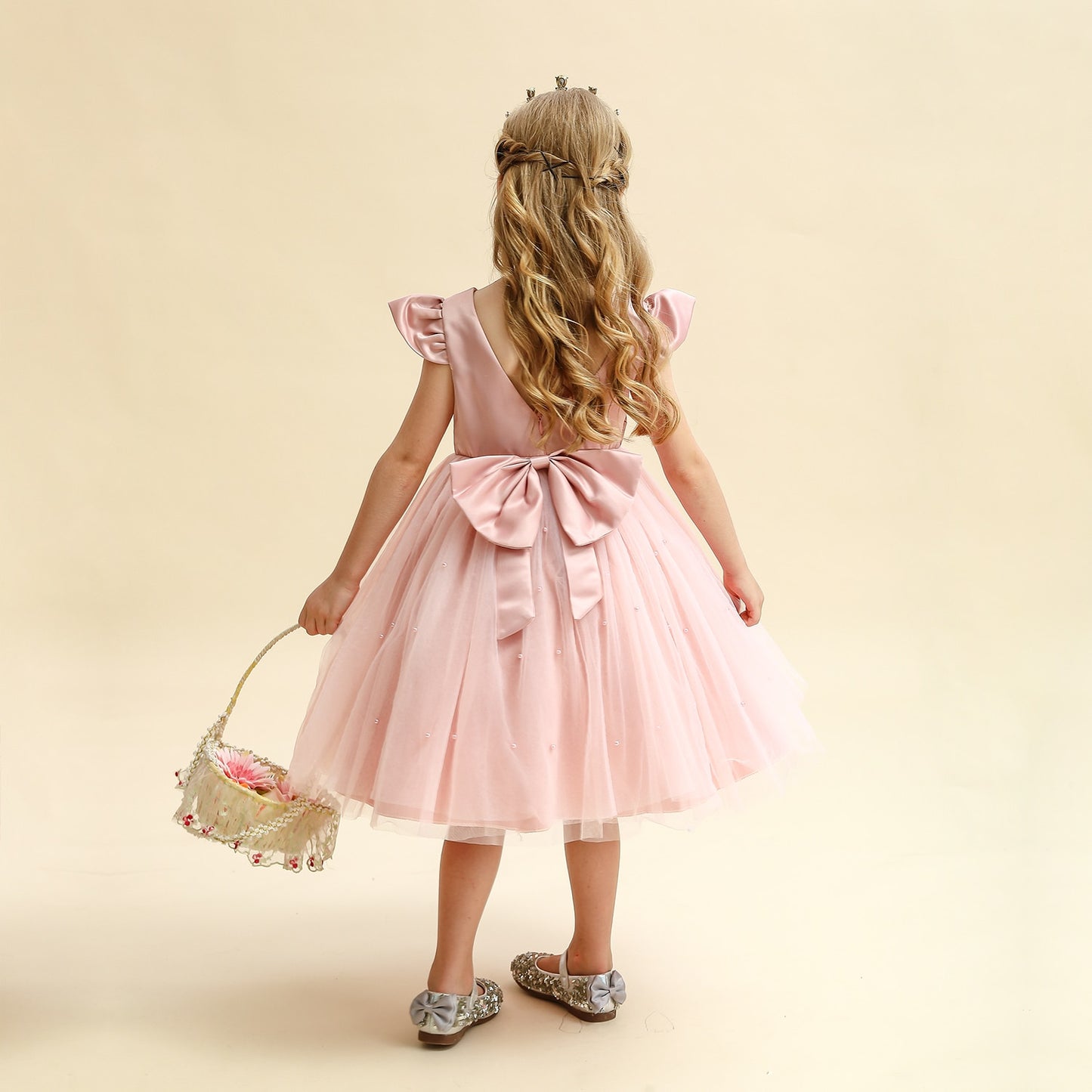 Tulle Dress Backless Bow