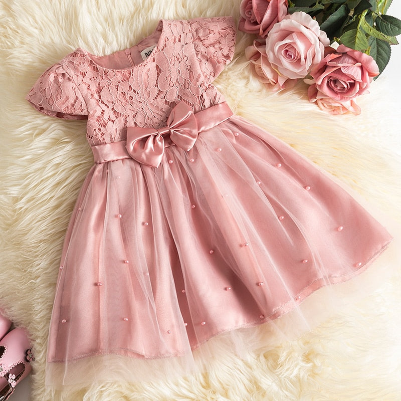 Tulle Dress Backless Bow