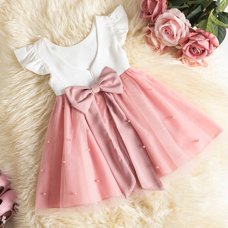 Tulle Dress Backless Bow