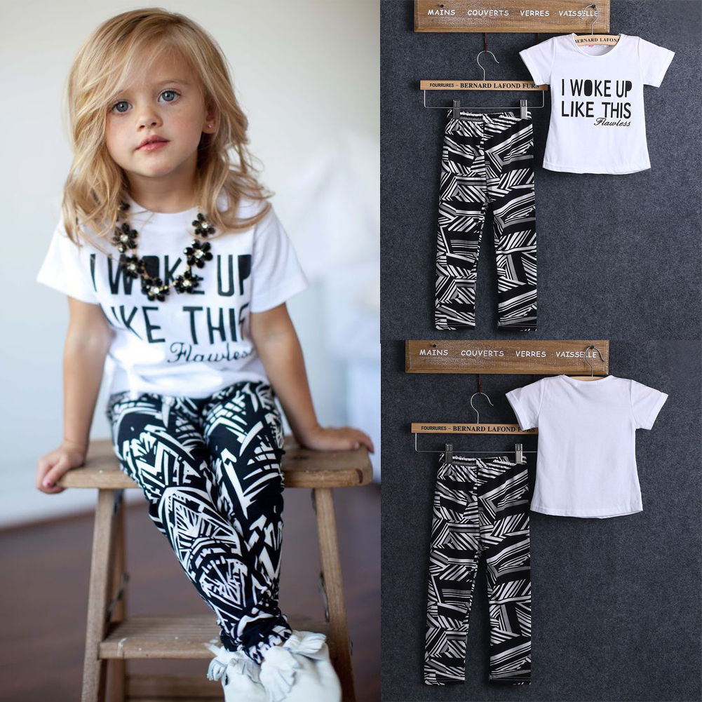 Casual Tops T Shirt Pants Outfits Set