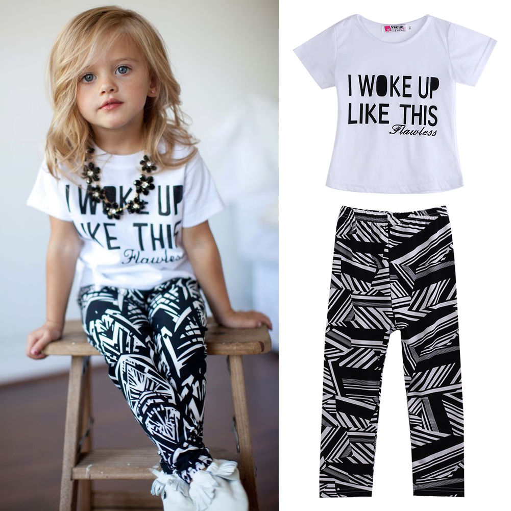 Casual Tops T Shirt Pants Outfits Set