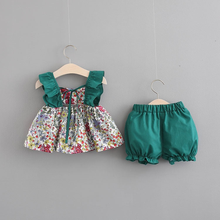 Sleeveless Vest Shorts Two-piece Set