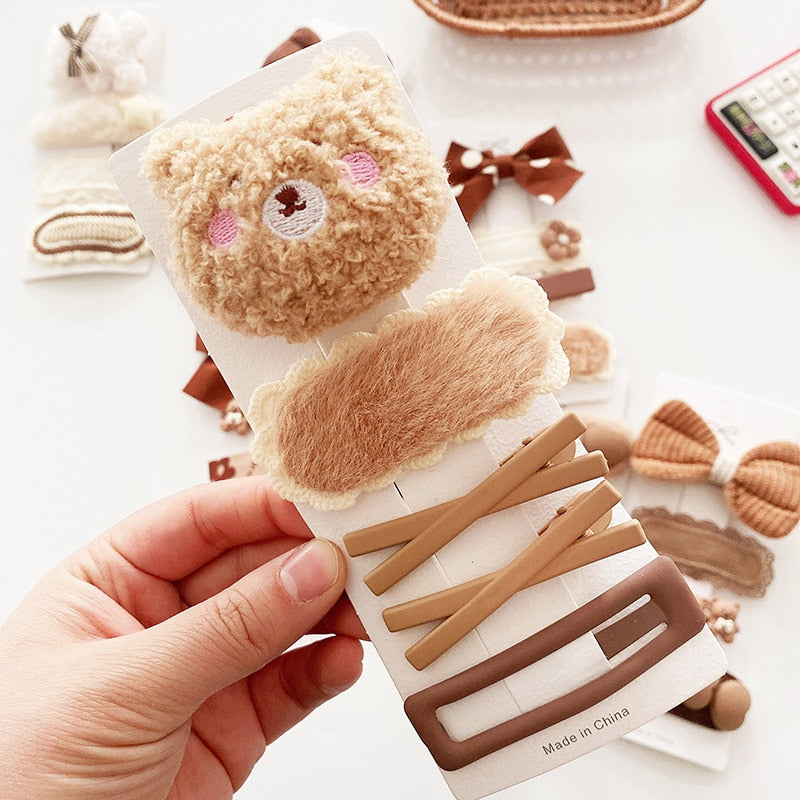 Coffee  Color C Hair Clips Accessories