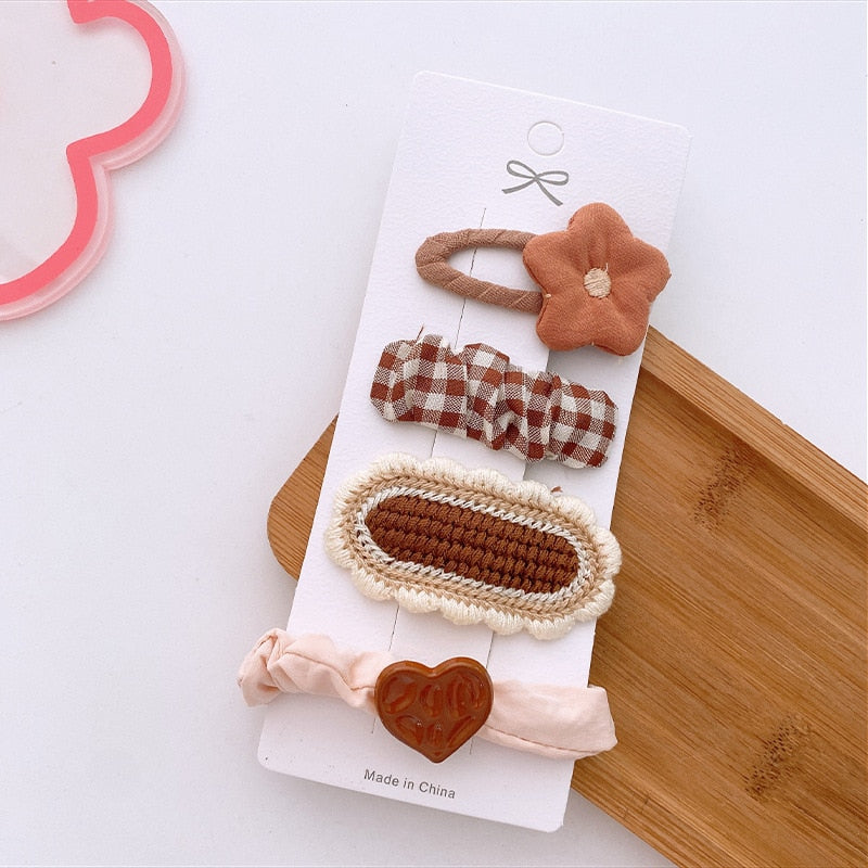 Coffee  Color C Hair Clips Accessories