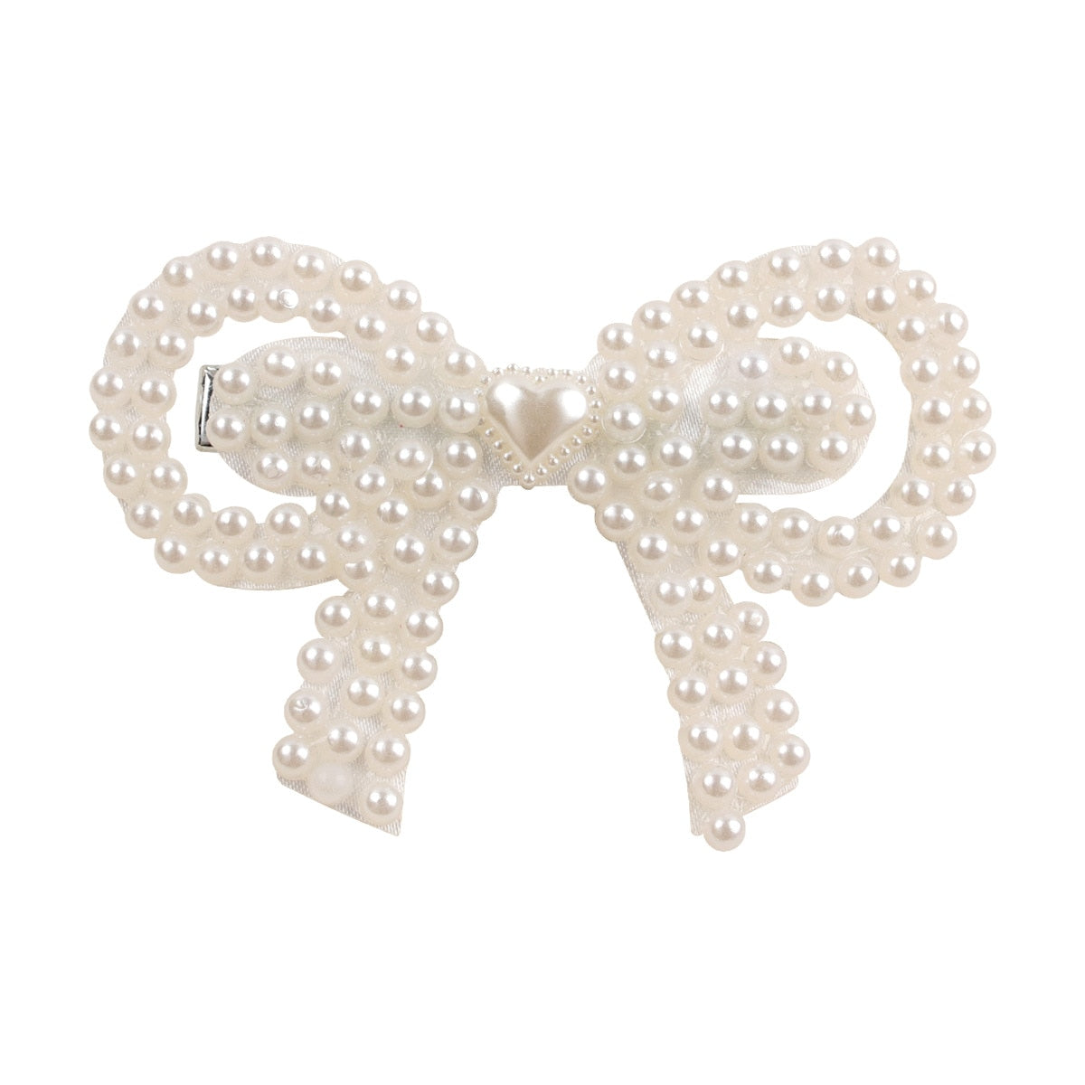 White Pearl Hair Bows