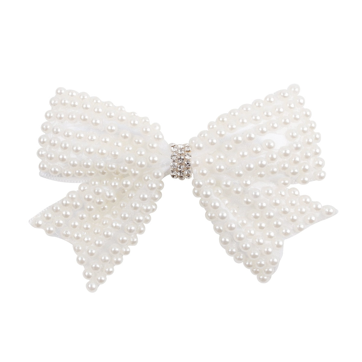 White Pearl Hair Bows