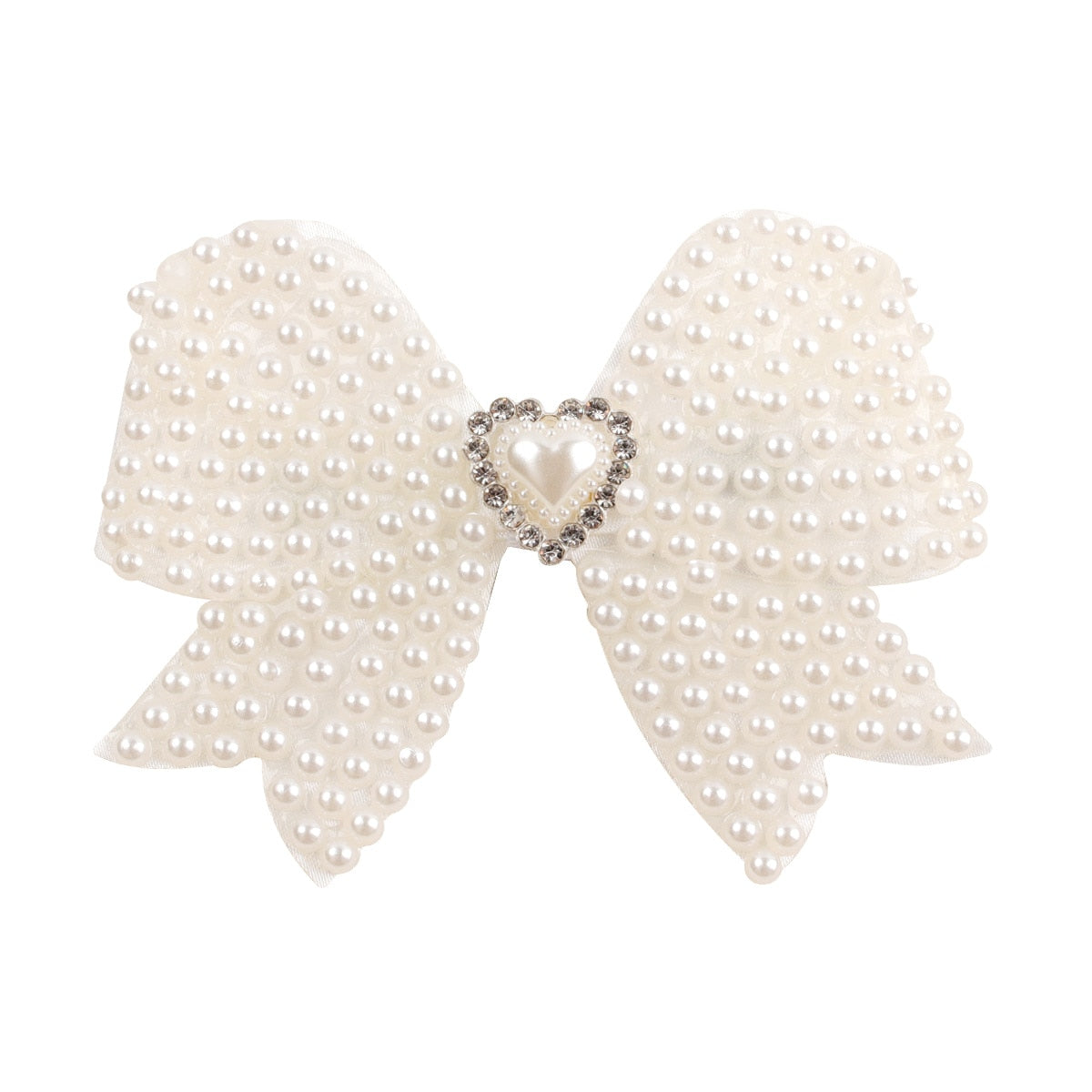 White Pearl Hair Bows