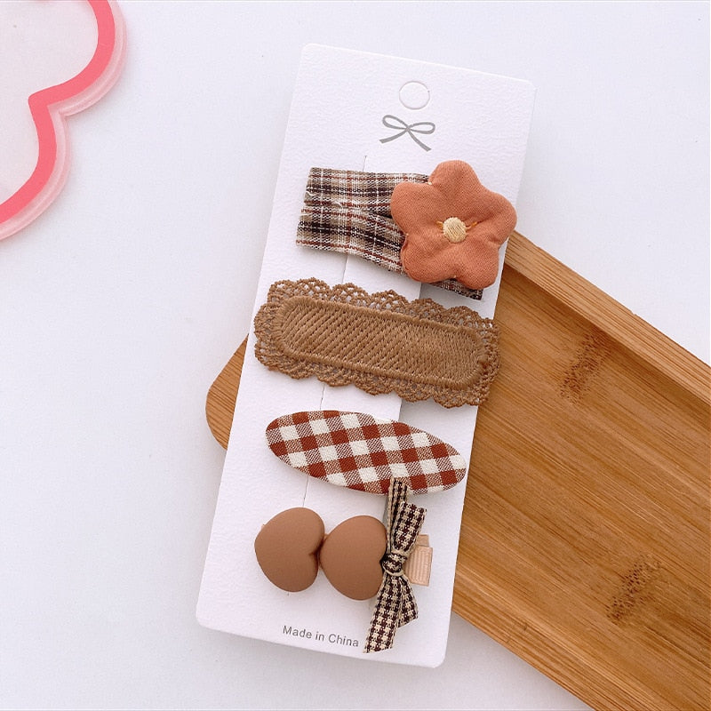 Coffee  Color C Hair Clips Accessories