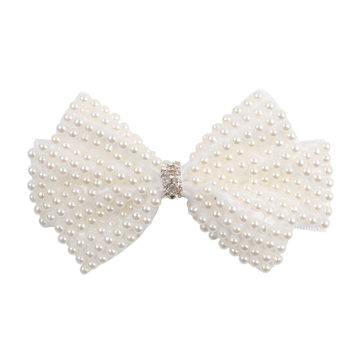 White Pearl Hair Bows