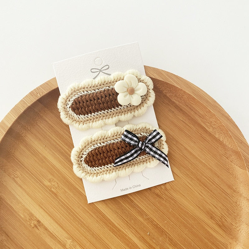 Coffee  Color C Hair Clips Accessories