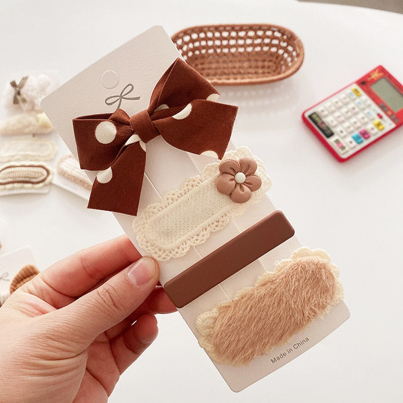 Coffee  Color C Hair Clips Accessories