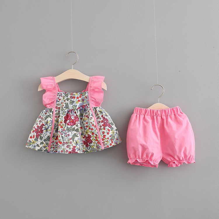 Sleeveless Vest Shorts Two-piece Set