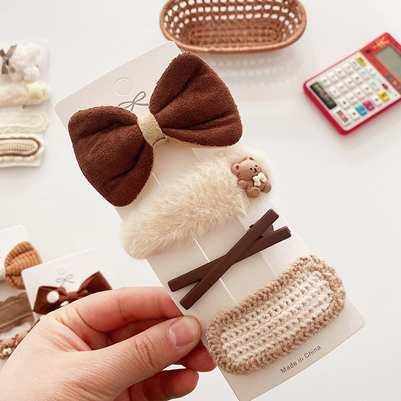 Coffee  Color C Hair Clips Accessories