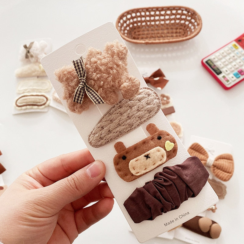 Coffee  Color C Hair Clips Accessories