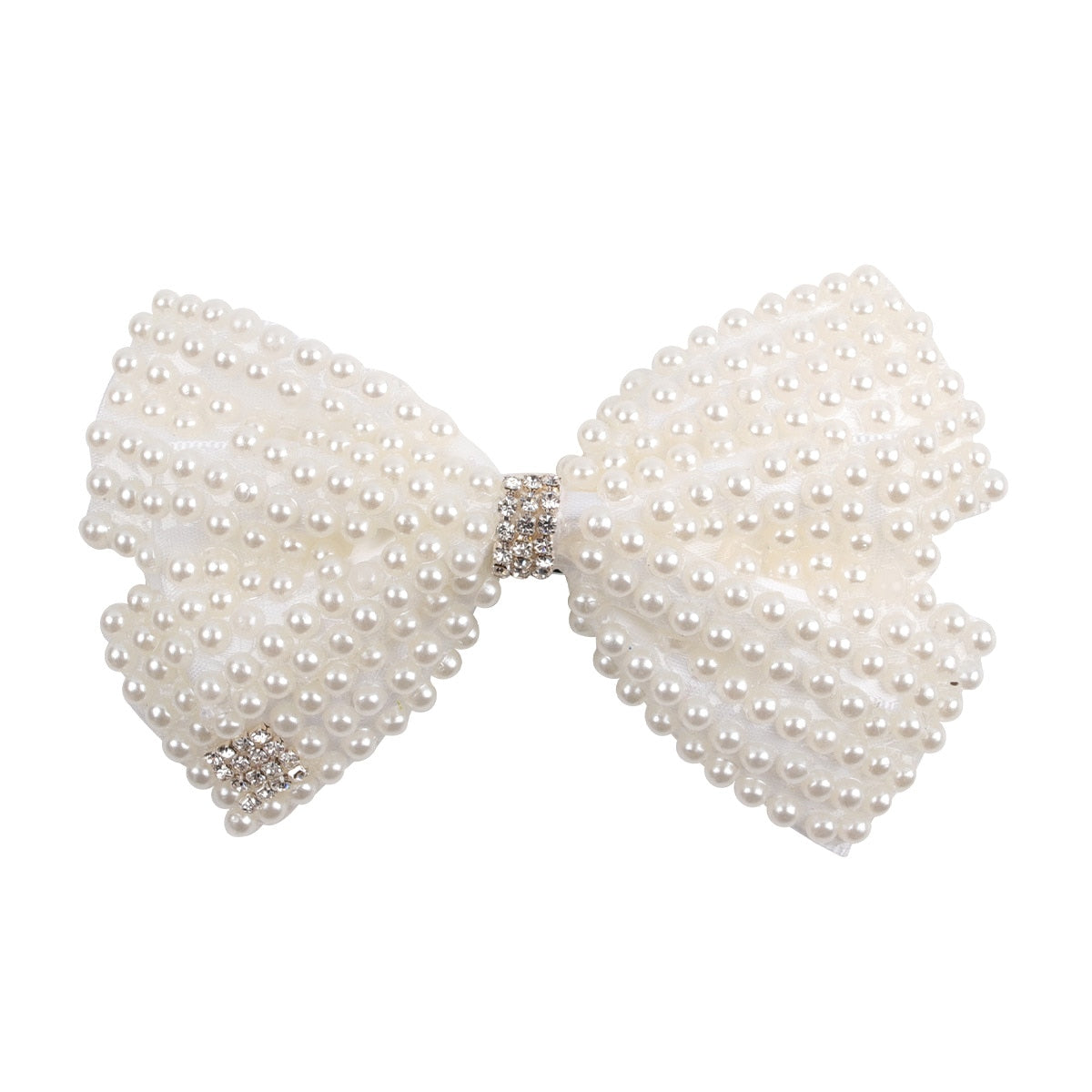 White Pearl Hair Bows