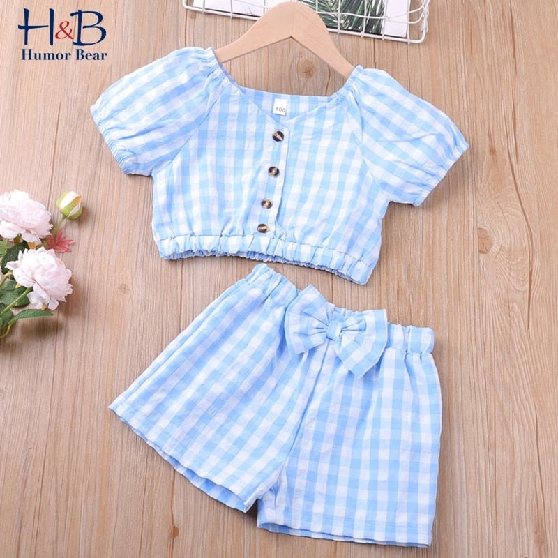 Sets 2Pcs Fashion Navy Short Sleeve