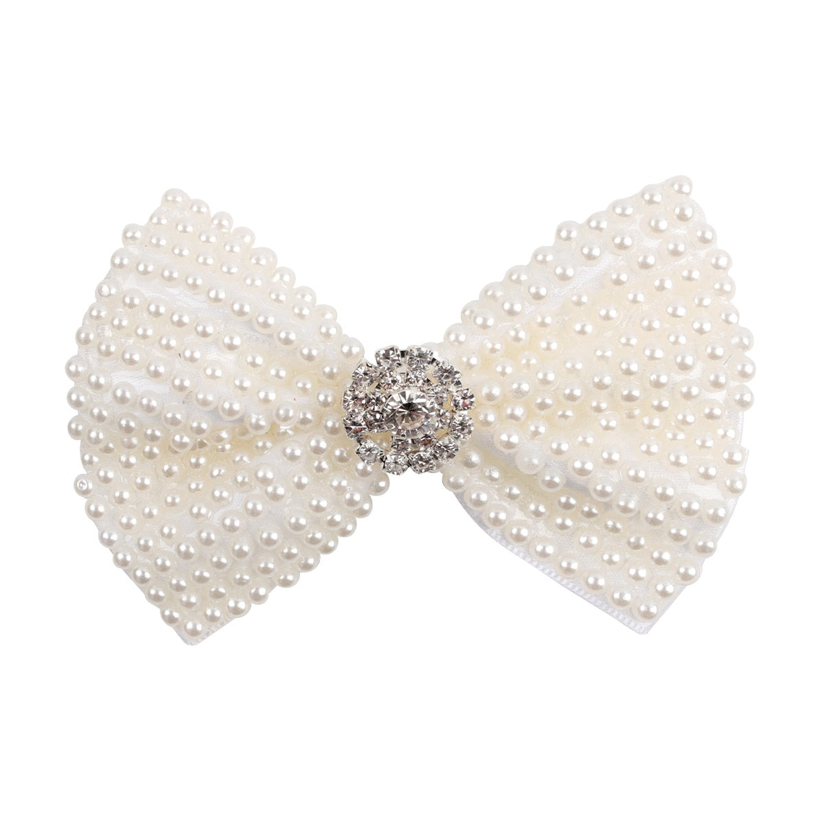 White Pearl Hair Bows