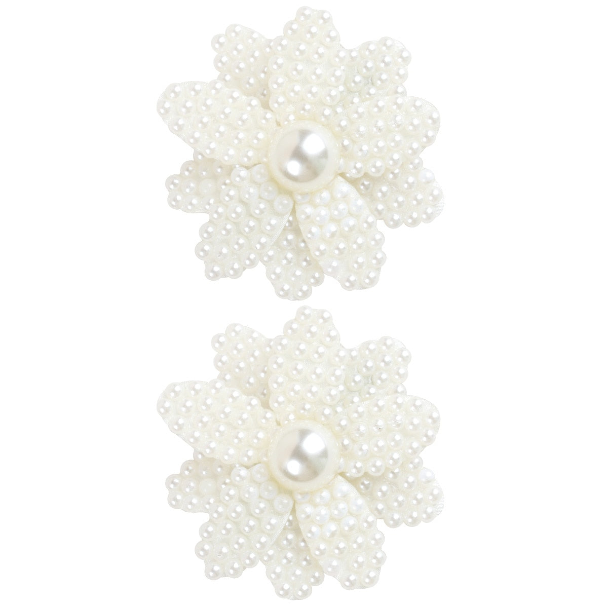 White Pearl Hair Bows