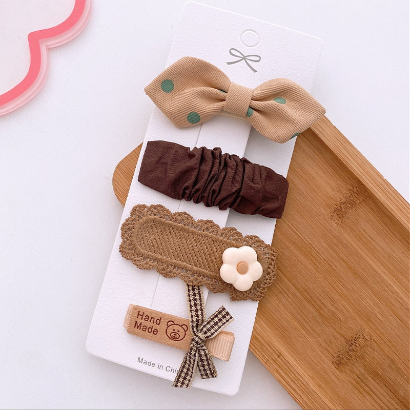 Coffee  Color C Hair Clips Accessories