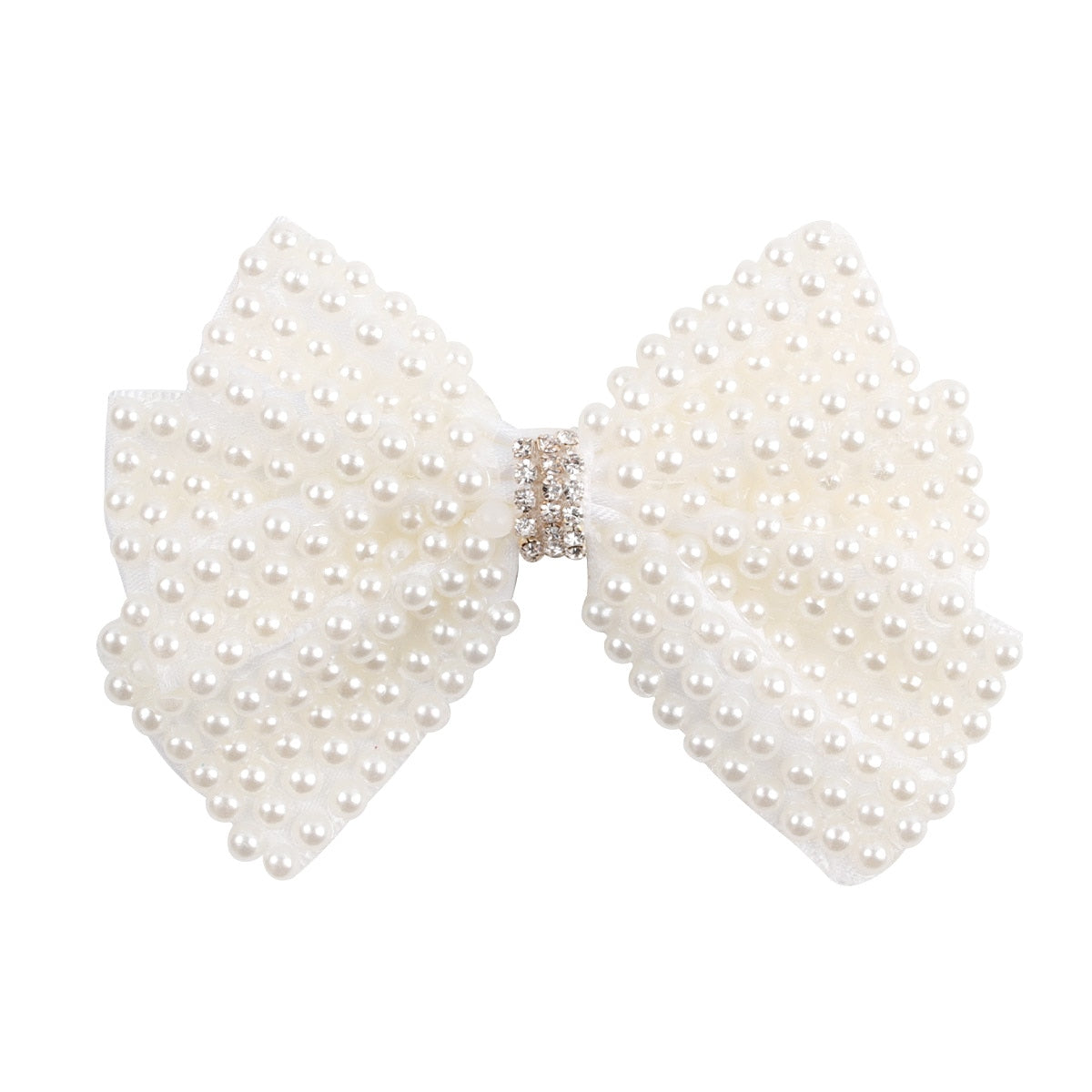 White Pearl Hair Bows