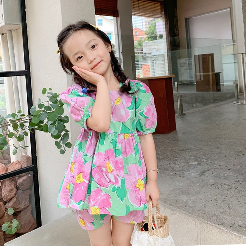 Clothing Sets Sweet Casual Flower Doll