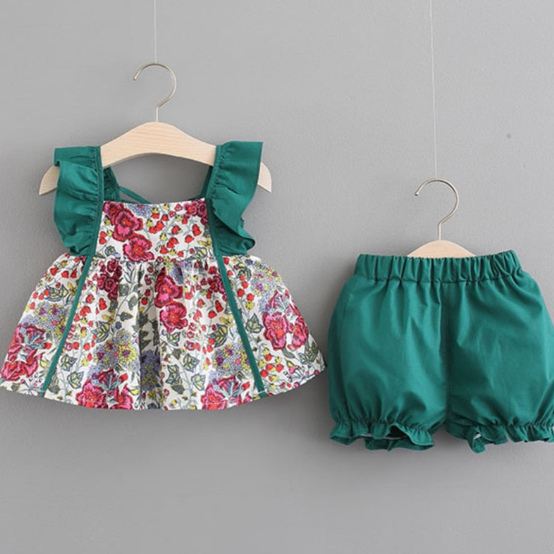 Sleeveless Vest Shorts Two-piece Set