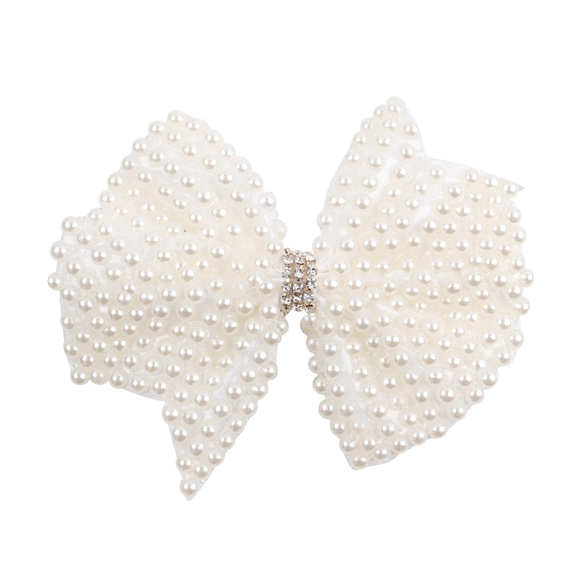 White Pearl Hair Bows